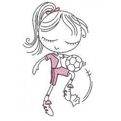 Stickdatei - Fußball Mädchen